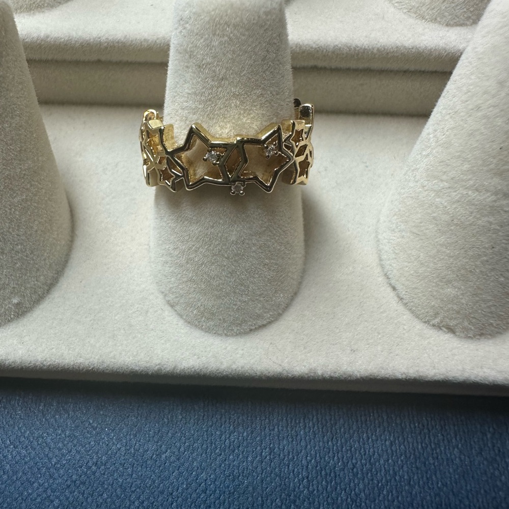 Micro Inlaid Retro Star Ring Five-pointed Star Fashion Index Finger Ring Opening